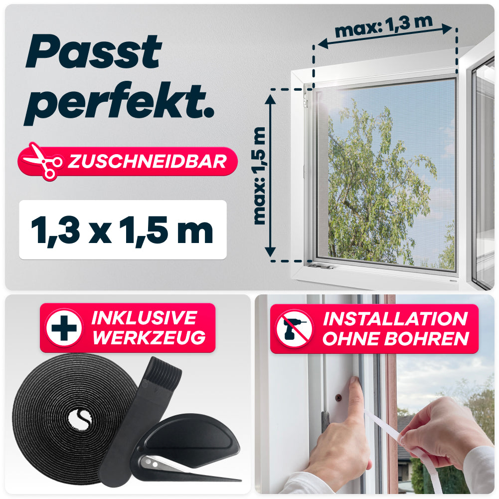 Schwarzes Fenstergitter