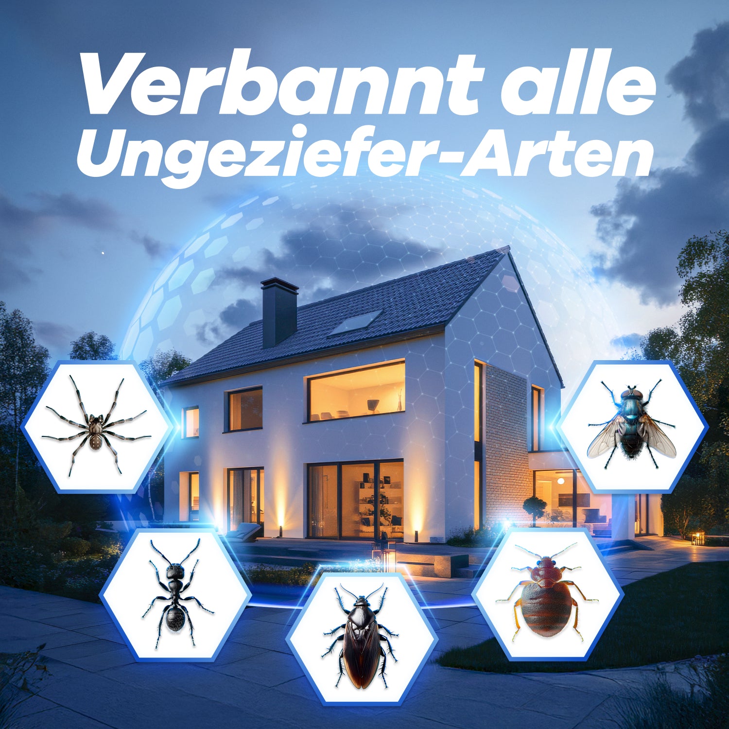 Käfer werden von Haus durch Schutzbarriere abgehalten