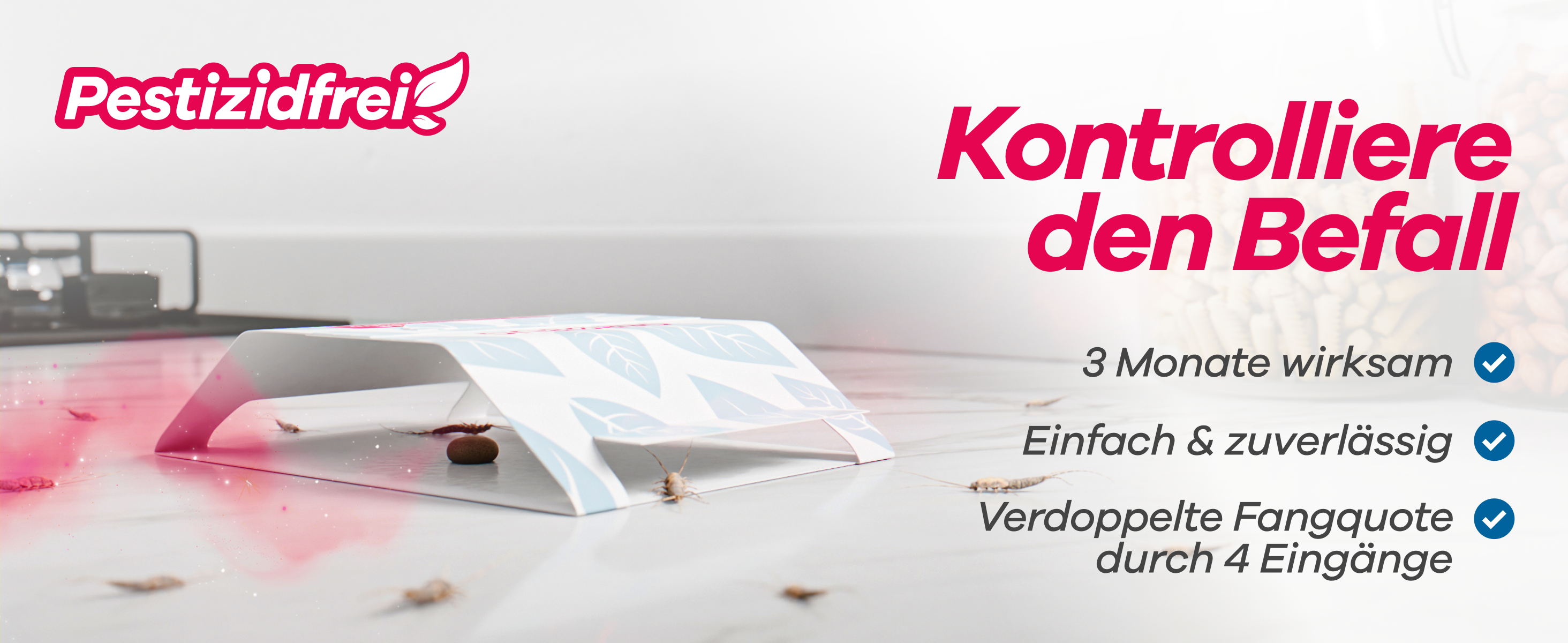 Silberfische in Silberfischfalle