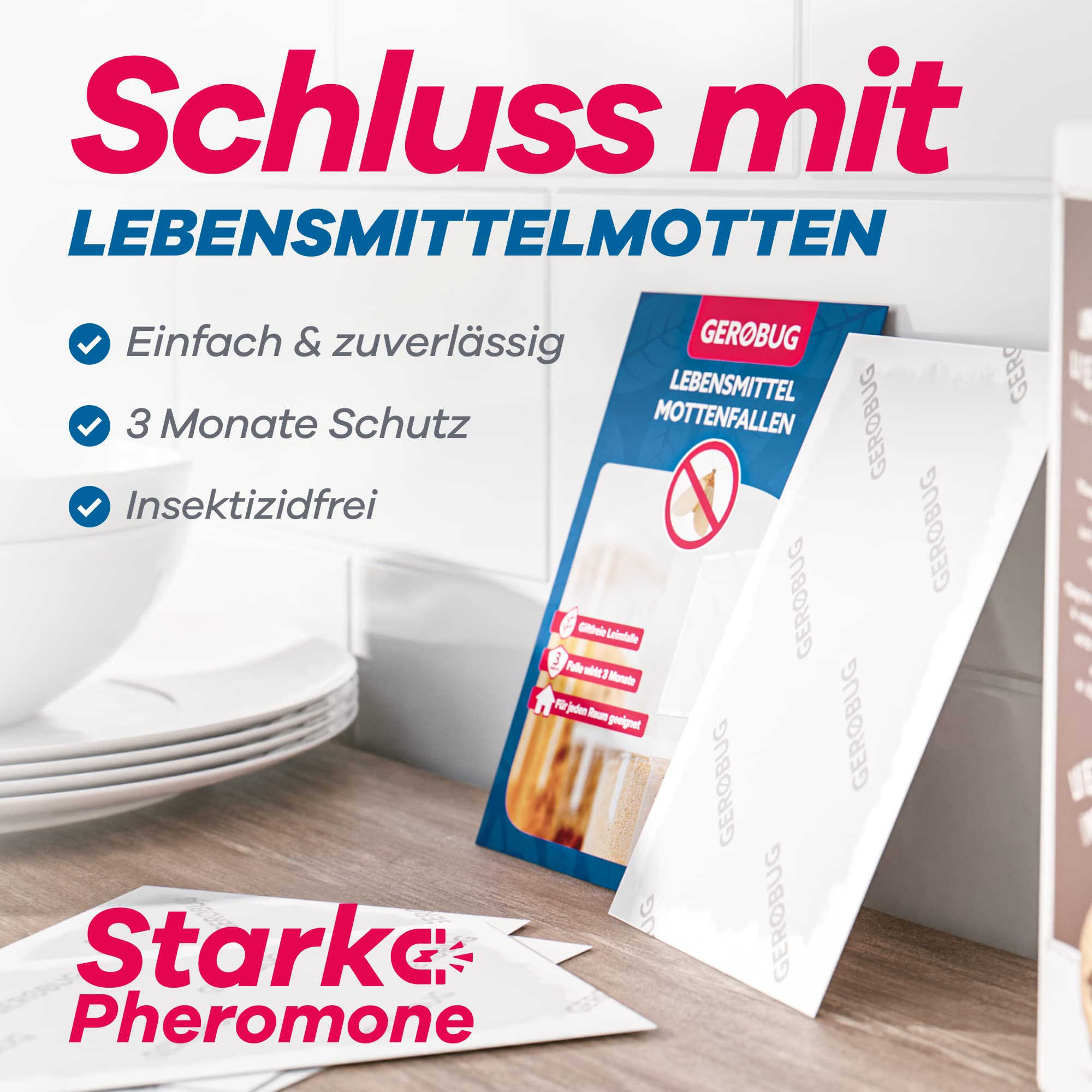 Schluss mit Lebensmittelmotten: Gerobug Falle bietet einfachen und langanhaltenden Schutz ohne Insektizide