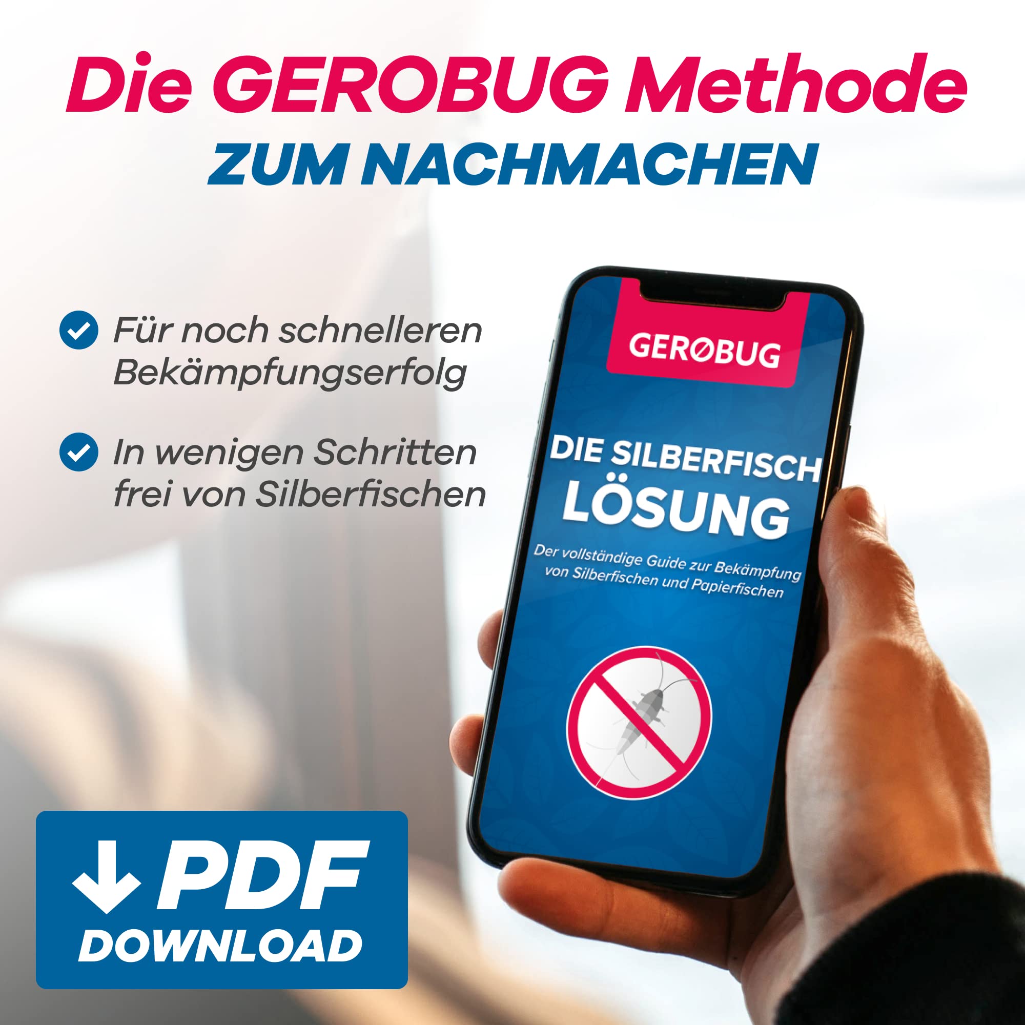 Die Gerobug Methode zur schnellen Bekämpfung von Silberfischen als PDF-Download für sofortige Anwendung