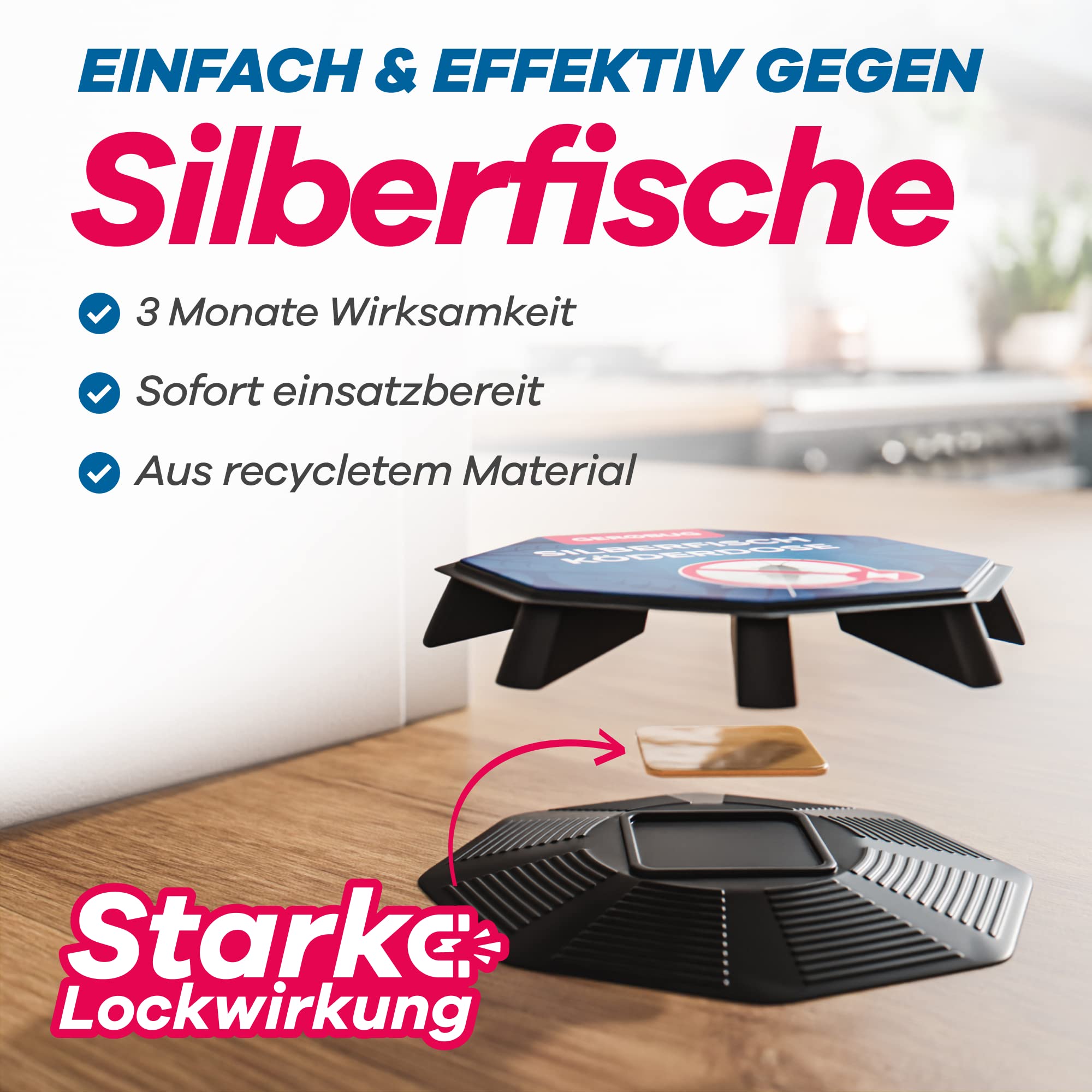 Einfach und Effektiv gegen Silberfische - Silberfisch-Köderdose