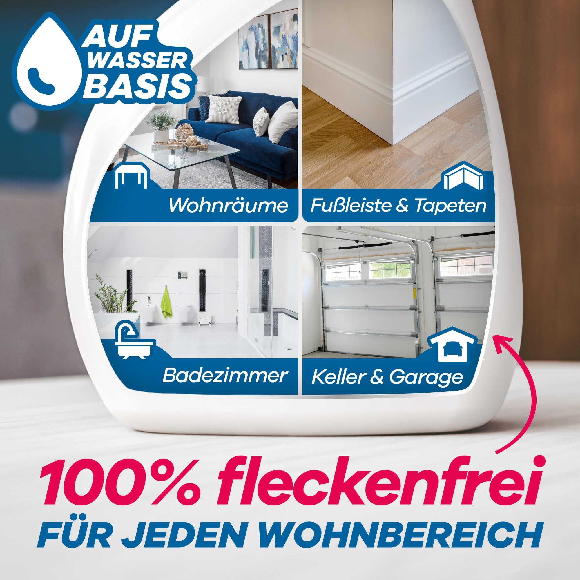Silberfisch Spray - Bekämpfung von Silberfischen in der Garage, im Badezimmer und im Zimmer.