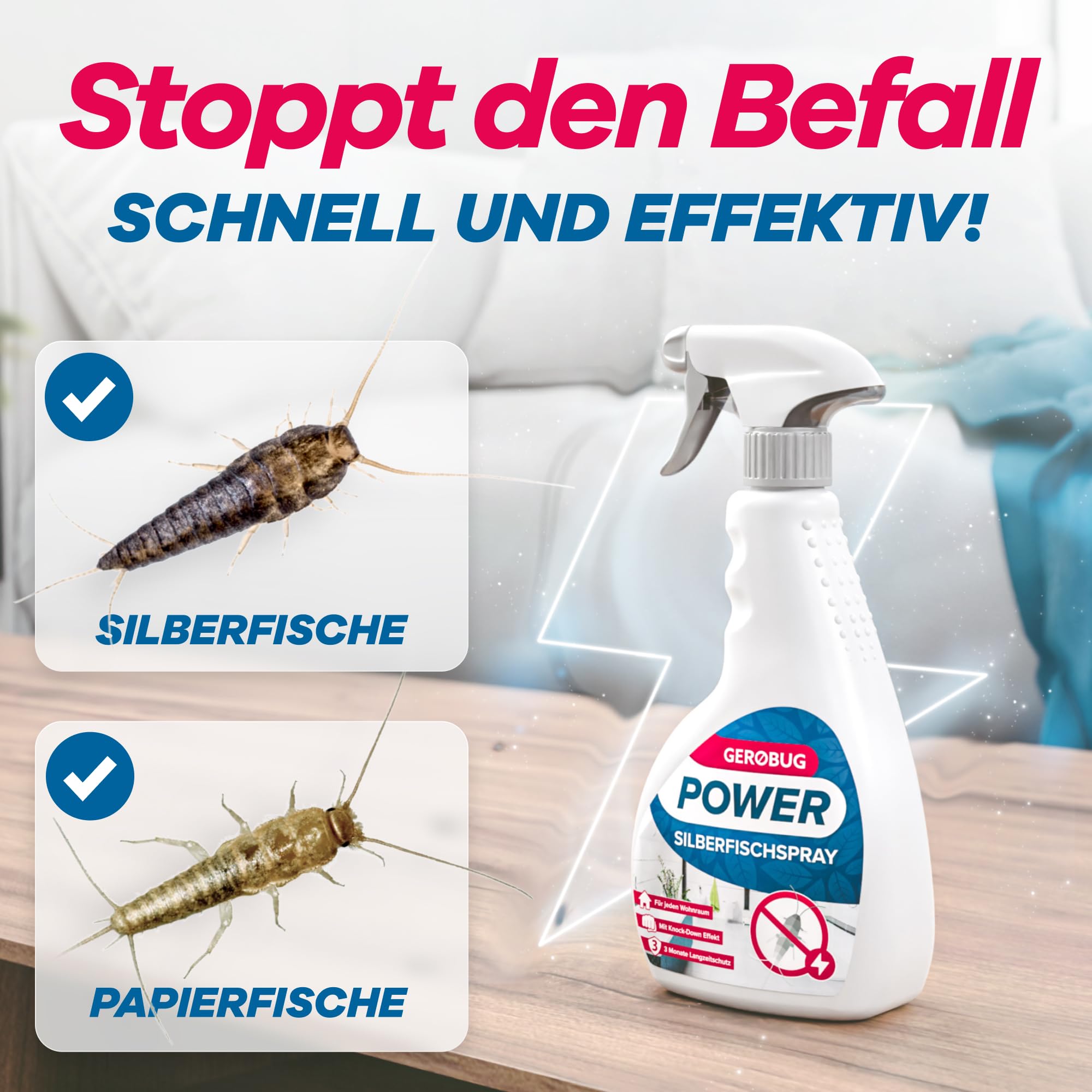 Silberfisch Spray - Papierfische & Silberfische effektiv bekämpfen