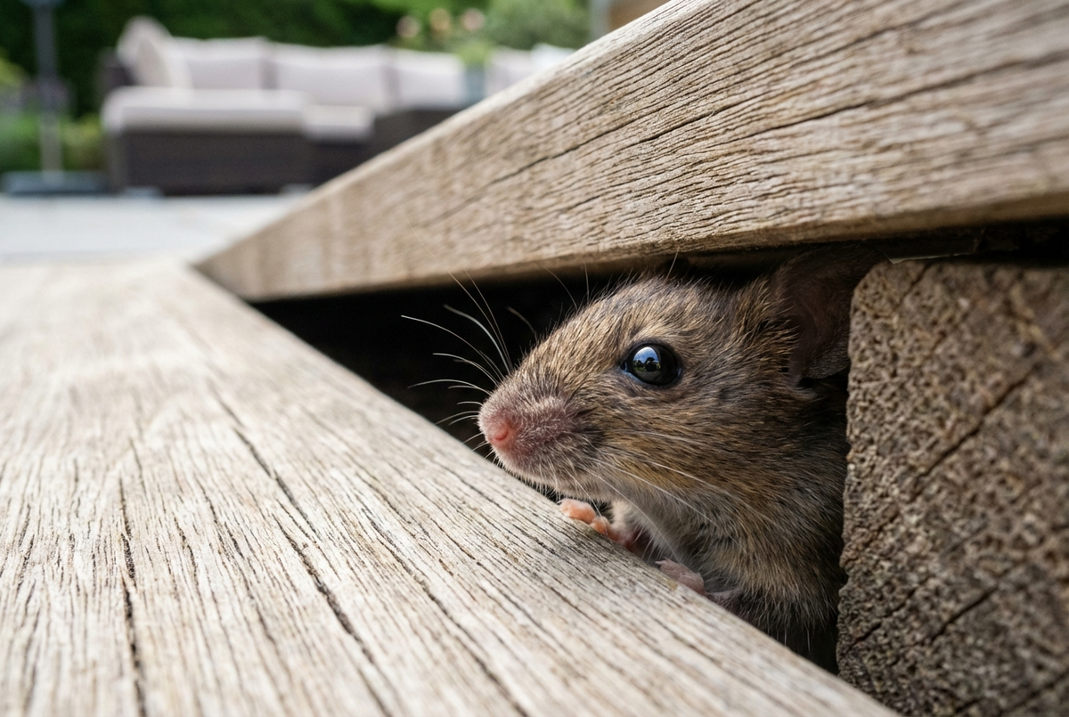 Mäuse auf der Terrasse vertreiben: Lösungen für den Außenbereich