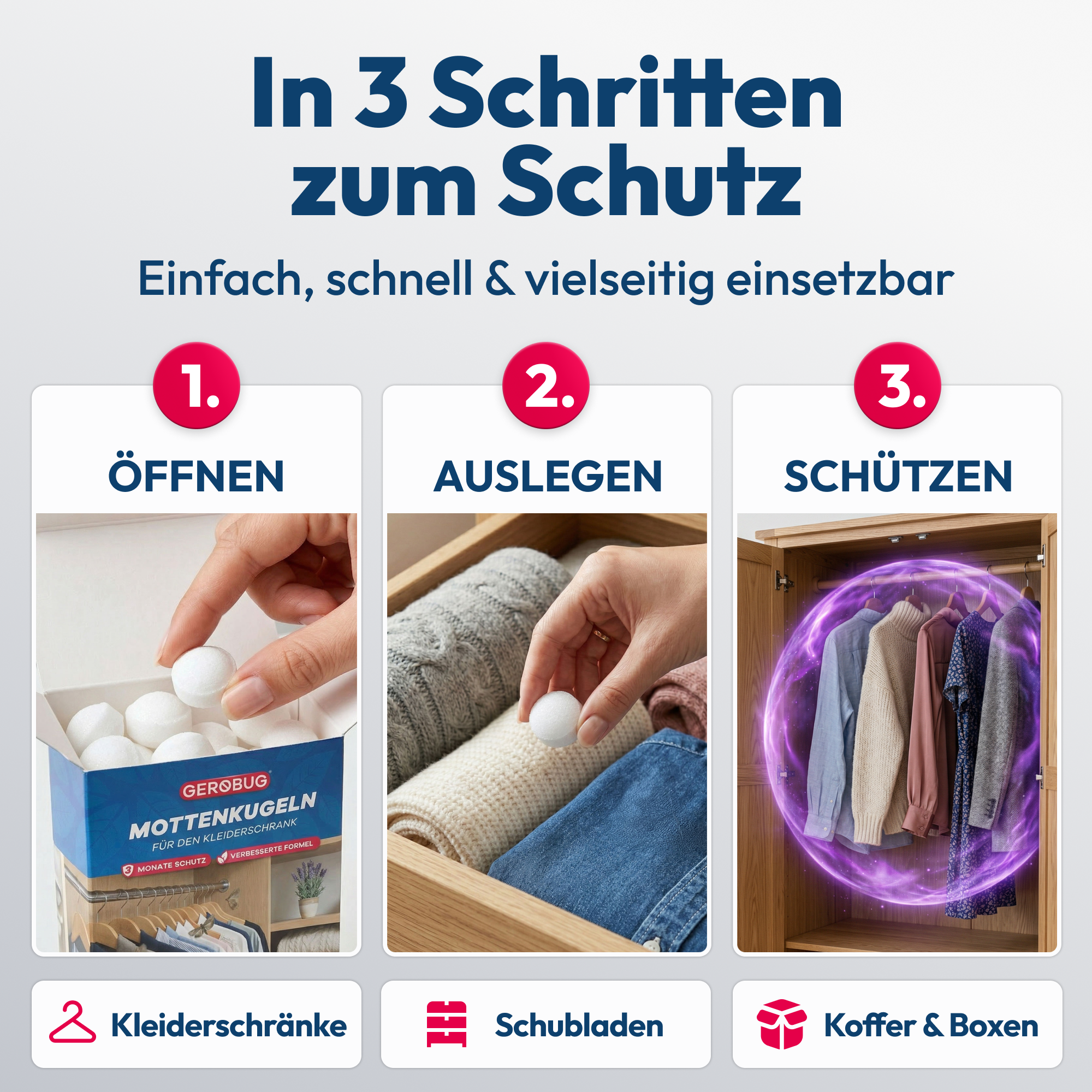 Mottenkugeln für Kleiderschränke x 16 Stk.
