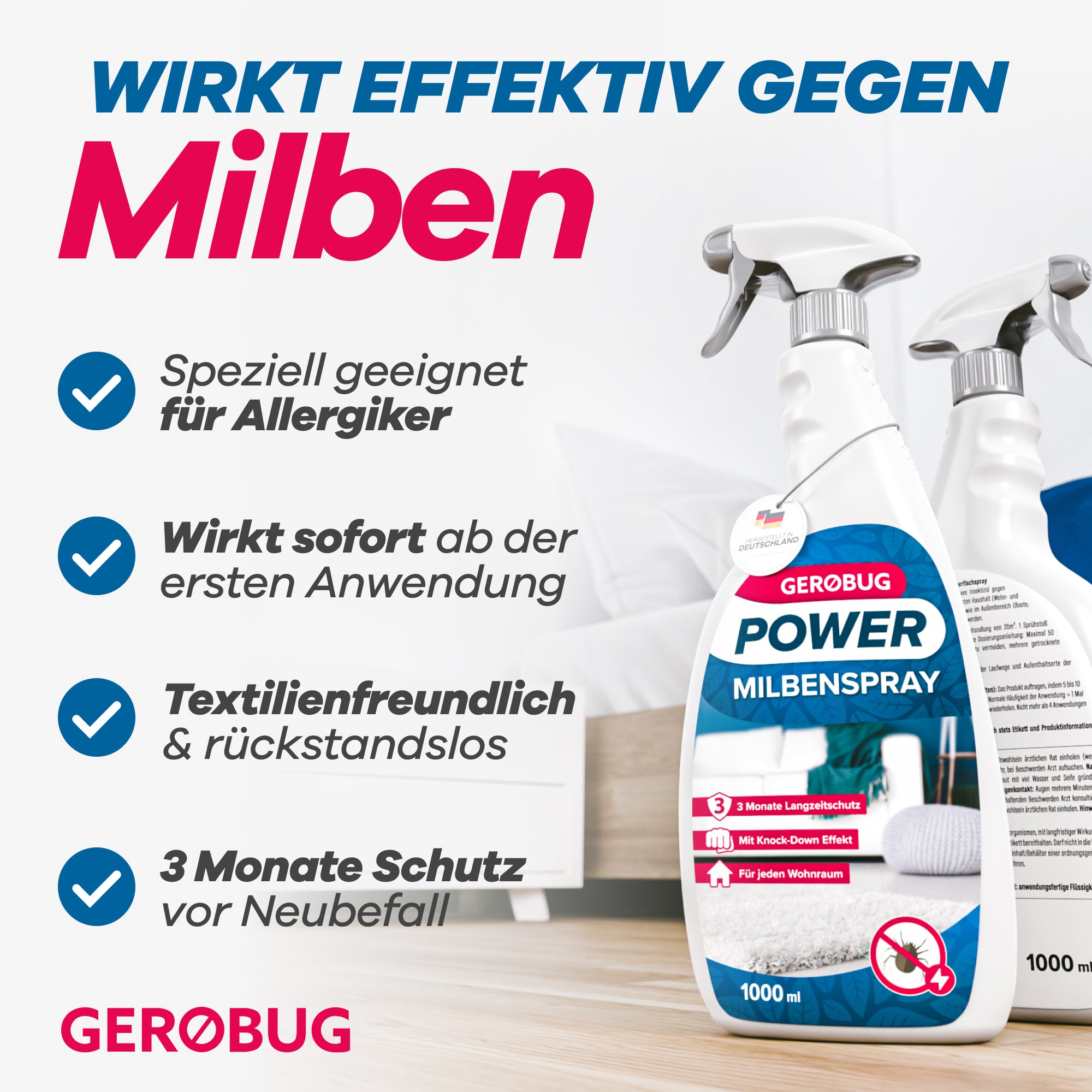 Gerobug Power Milbenspray 1000ml